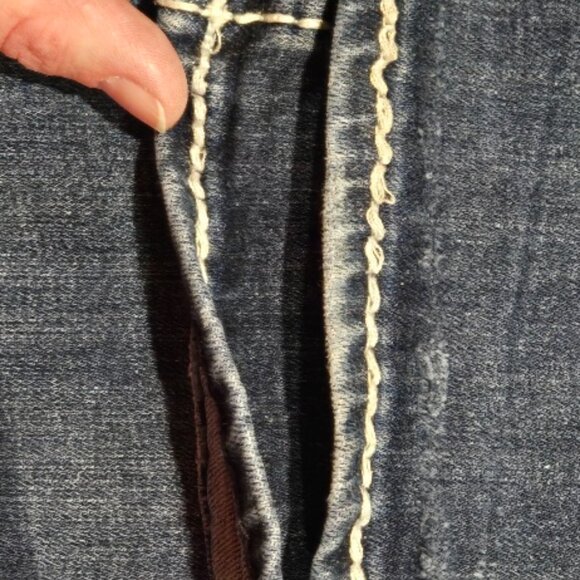 Vigoss New York Slim Boot Jeans Size 20 Embellished Pockets Dark Wash Size 20/33 - Picture 7 of 9